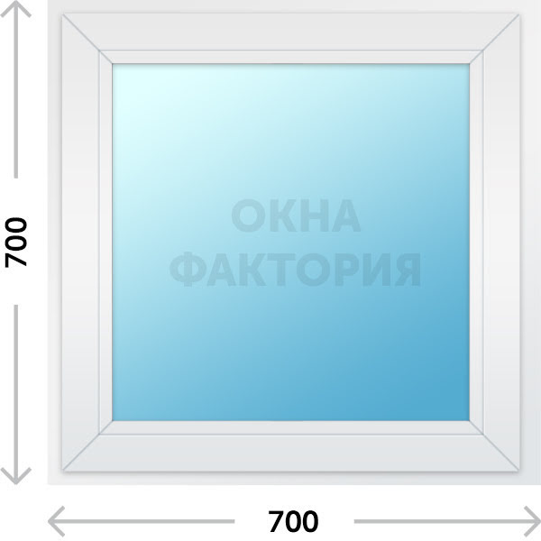 Пластиковое окно Veka 700х700 глухое купить в Москве